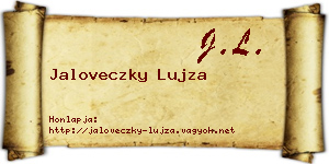 Jaloveczky Lujza névjegykártya